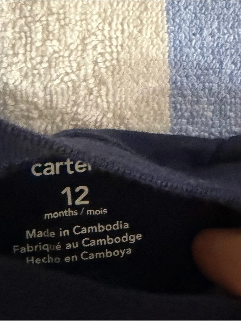 Carter's Size 12 Months Navy 'Captain Adorable' One-Piece